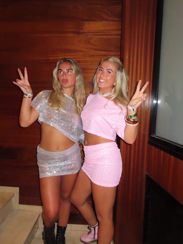 Silver Cara Co-ord top